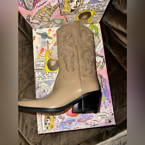 NIB FREE PEOPLE JEFFREY CAMPBELL 
Dagget Western Boots - Dark Taupe 
$270 MSRP - Picture 9 of 15